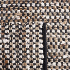 SAFAVIEH Area Rug 8x10 - Natura Collection - Large - Black & Ivory, Handmade Flat Weave Wool & Jute, Ideal for Living Room, Bedroom, Dining Space (NAT349Z)