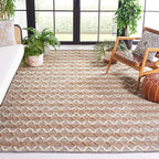 SAFAVIEH Area Rug 8x10 - Natural Fiber Collection - Large - Natural & Black, Handmade Flat Weave Jute, Farmhouse Geometric Design, Ideal for Living Room, Bedroom, Dining Space (NF382A)