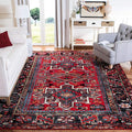 SAFAVIEH Area Rug 9x12 - Vintage Hamadan Collection - Large - Red & Multi, Traditional Persian Design, Non-Shedding & Easy to Clean, Ideal for Living Room, Bedroom, Dining Space (VTH211A)