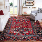 SAFAVIEH Area Rug 11x15 - Vintage Hamadan Collection - Large - Red & Multi, Traditional Persian Design, Non-Shedding & Easy to Clean, Ideal for Living Room, Bedroom, Dining Space (VTH211A)