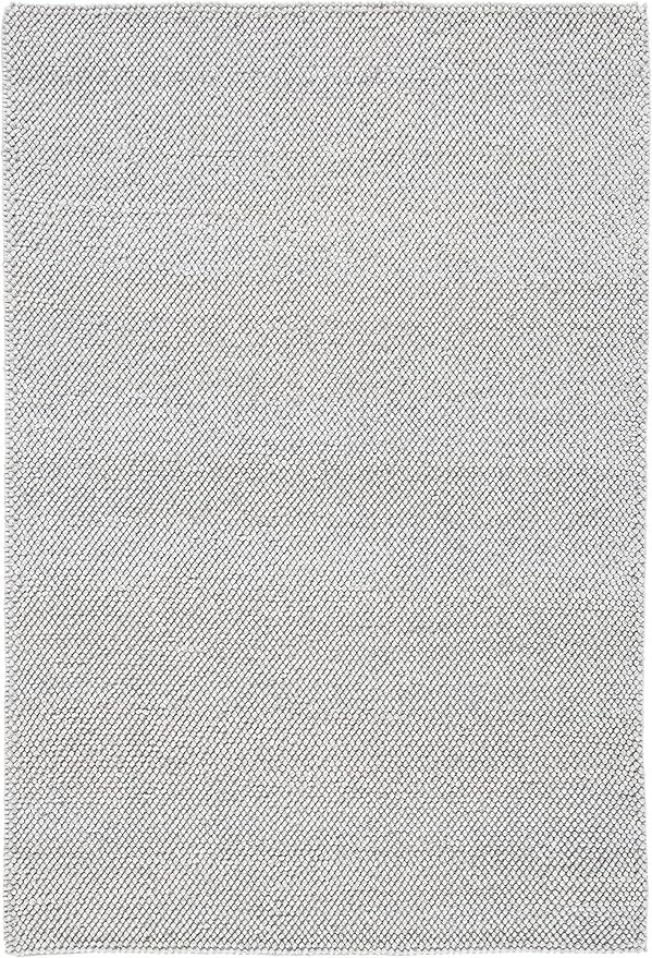 SAFAVIEH Area Rug 5x8 - Natura Collection - Silver, Handmade Wool Blend, Textured Design, Ideal for Living Room, Bedroom, Dining Space (NAT425G)