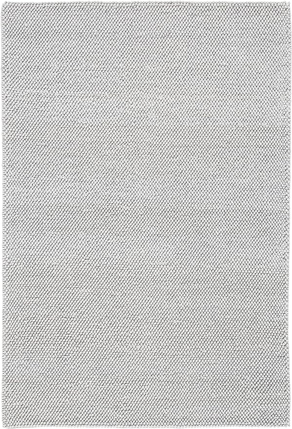 SAFAVIEH Area Rug 6x9 - Natura Collection - Silver, Handmade Wool Blend, Textured Design, Ideal for Living Room, Bedroom, Dining Space (NAT425G)