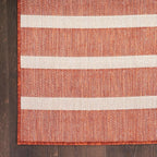 Nourison Home Positano Terracotta Ivory 9' x 12' Area Rug - Easy Clean, Non Shedding, Bed Room, Living Room, Dining Room, Kitchen (9' x 12')