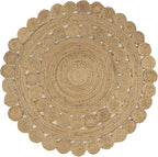 JONATHAN Y Bodhi Jute Hippie Circle Natural 5' Round Indoor Area Rug, Natural-Fibers, Geometric, Easy-Cleaning for Living Room, Bedroom, Kitchen, Pet Friendly, Non-Shedding (RNF104A-5R)