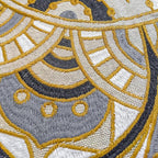 Mandala Life ART Moroccan Floor Pillow Cover Blue Gold Bohemian Décor Pouf Ottoman Latge Round Yoga Floor Cushion Luxury Kids Room Décor Boho Living Room Moroccan Floor Pillow Cotton 24x8 Unstuffed