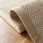 SAFAVIEH Area Rug 8x10 - Natural Fiber Collection - Large - Marble & Linen Color, Sisal, Woven Design with Border (NF143B)