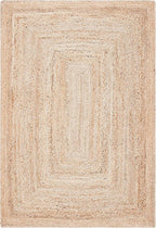 SAFAVIEH Area Rug 3x5- Cape Cod Collection - Natural Brown, Handmade Braided Flat Weave Jute (CAP252A)
