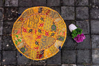 THE ART BOX Cotton Patchwork Vintage Pouf Covers (14x22 Inches, Cover Only) Boho Embroidered Bean Bag Seating Ottoman Kids Stool Decorative Chair Bohomian Home Décor