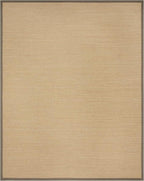 SAFAVIEH Area Rug 9x12 - Natural Fiber Collection - Large - Maize & Grey, Sisal, Woven Design with Border (NF141G)