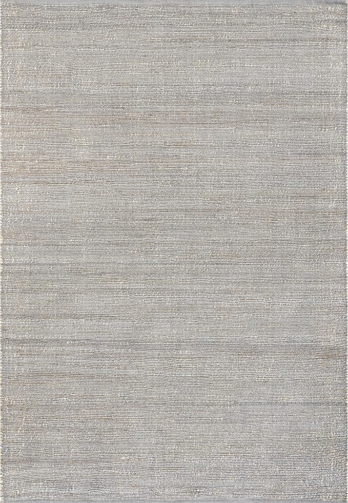 Nuloom Elfriede Handmade, Grey, 2'6" x 6', Solid, Rustic, Jute, Soft and Textured, High Traffic, Stain Resistant, Easy Clean, Durable Area Rug for Bedroom, Living Room, Dining, Den, Foyer