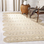 SAFAVIEH Natural Fiber Collection Area Rug - 5' x 8', Ivory, Handmade Farmhouse Braided Woven Jute, Ideal for High Traffic Areas in Living Room, Bedroom (NF365A)