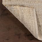 nuLOOM 2'6" x 8' Elfriede Jute & Cotton Hand Woven Area Rug, Natural, Solid Rustic Farmhouse Style, Weaved Design, Natural Fiber, For Bedroom, Living Room, Dining Room, Hallway, Office, Entryway