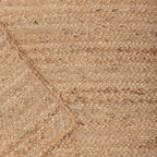 · REDEARTH · Rectangular Area Rug - 4'x6' Braided Natural Jute with Non-Skid Backing - Handwoven Boho Rug for Bedroom, Kitchen, Living Room Aesthetic Home Decor - Durable Handmade Rug, Set of 2