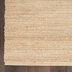 Nourison Home Natural Jute Bleached 4' x 6' Area Rug - Easy Clean, Non Shedding, Bed Room, Living Room, Dining Room, Kitchen (4' x 6')
