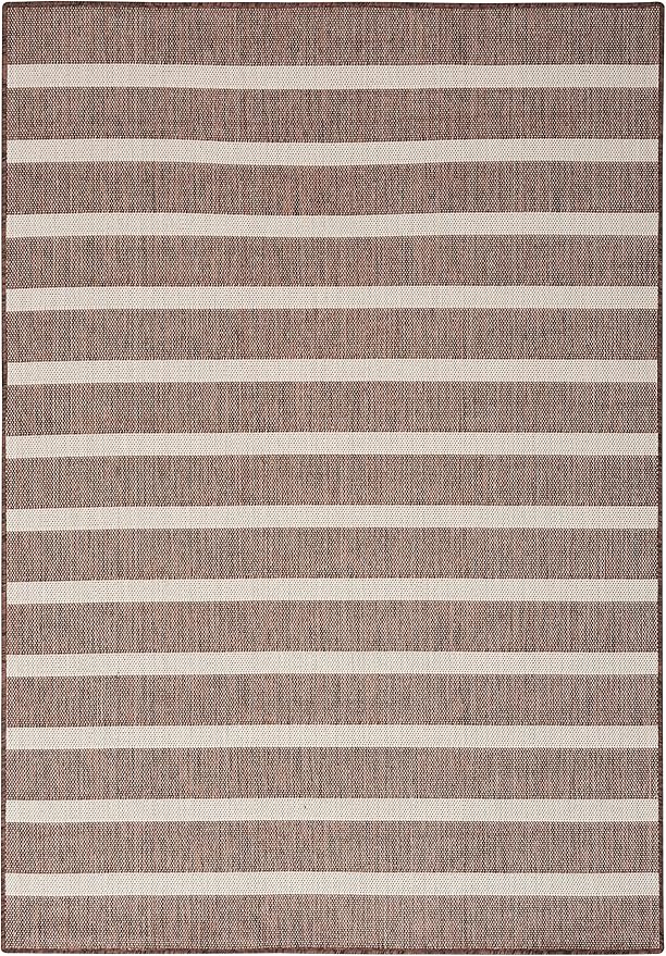 Nourison Home Positano Natural Ivory 5' x 7' Area Rug - Easy Clean, Non Shedding, Bed Room, Living Room, Dining Room, Kitchen (5' x 7')