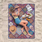 Waterproof Picnic Blankets Foldable & Portable 60''x80'' Boho Picnic Mat for Outdoors, Large Washable Picnic Blanket for Travel Camping Beach, Park Grass Picnic Blanket Accessories for Adults