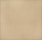 SAFAVIEH Area Rug 4' Square - Natural Fiber Collection - Maize & Linen Color, Sisal, Woven Design with Border (NF141B)