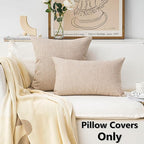 Home Brilliant Burlap Decorative Throw Pillow Euro Sham Pillowcase Cushion Cover for Couch Outdoor Patio Spring Decor, 26x26(66cm), Light Linen