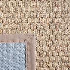 SAFAVIEH Area Rug 3x5 - Natural Fiber Collection - Natural & Grey, Seagrass, Basketweave Pattern with Border (NF114P)