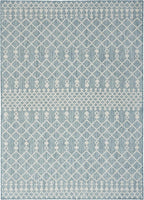 Nourison Home Positano Aqua 6' x 9' Area Rug - Easy Clean, Non Shedding, Bed Room, Living Room, Dining Room, Kitchen (6' x 9')