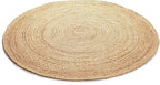 Savi Home Hand Woven Jute Braided Rug, 3' Round - Natural, Reversible Area Rugs for Living Room, Farmhouse, Kitchen, Handcrafted 3 Feet Round Area Rugs - Natural