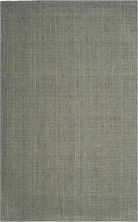 SAFAVIEH Natural Fiber Collection Area Rug - 5' x 8', Green & Grey, Handmade Farmhouse Jute, Ideal for High Traffic Areas in Living Room, Bedroom (NF730B)