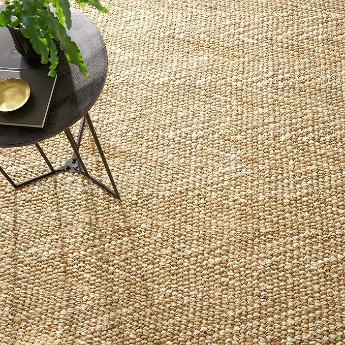 Dash and Albert Meghan Ivory/Natural Handwoven Jute Rug, 5 X 8 Feet, Neutral Geometric Pattern - Premium Luxury Hotel Quality Soft Breathable Hypoallergenic Machine Washable Easy Care All Season