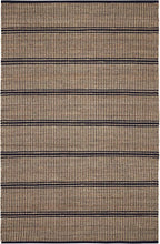 Dash & Albert Arbor Handwoven Jute Rug, 8 X 10 Feet, Navy Stripe Pattern