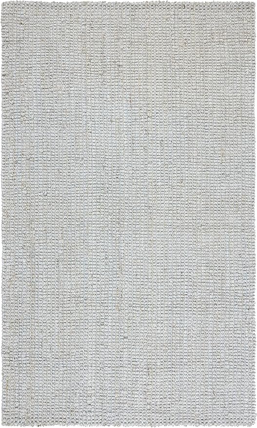 SAFAVIEH Natural Fiber Collection Area Rug - 6' x 9', Grey, Handmade Farmhouse Jute, Ideal for High Traffic Areas in Living Room, Bedroom (NF730F)