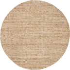SAFAVIEH Natural Fiber Collection Area Rug - 6' Round, Natural, Handmade Jute, Braided Woven Design, Ideal for Living Room, Bedroom (NF212A)