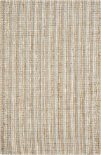 SAFAVIEH Area Rug 4x6 - Natural Fiber Collection - Grey & Natural Brown, Handmade Jute, Farmhouse Style, Chunky Textured Thick Pile (NF447K)