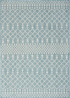 Nourison Home Positano Aqua 5' x 7' Area Rug - Easy Clean, Non Shedding, Bed Room, Living Room, Dining Room, Kitchen (5' x 7')