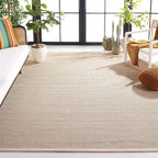 SAFAVIEH Area Rug 11x15 - Natural Fiber Collection - Large - Marble & Beige, Sisal, Woven Design with Border (NF143C)