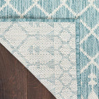 Nourison Home Positano Aqua 7' x 10' Area Rug - Easy Clean, Non Shedding, Bed Room, Living Room, Dining Room, Kitchen (7' x 10')