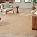 Nourison Home Natural Jute Bleached 9' x 12' Area Rug - Easy Clean, Non Shedding, Bed Room, Living Room, Dining Room, Kitchen (9' x 12')