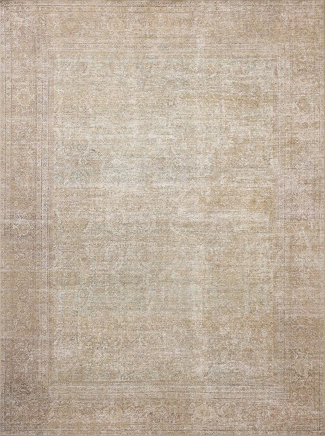 Loloi Amber Lewis Cambria Collection CBR-06 Multi/Natural 2'-0" x 5'-0" Accent Rug Jute, Neutral, Vintage Style, Antique Tone, Living, Bedroom, Dining, Carpet