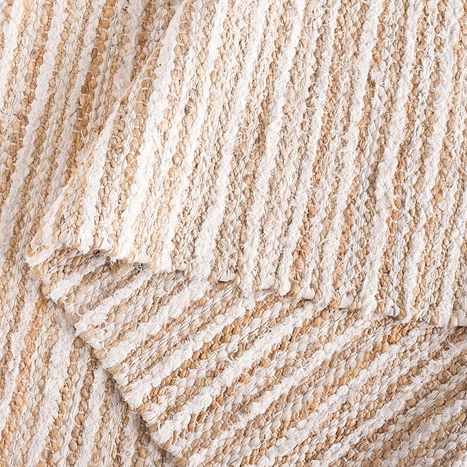 SAFAVIEH Cape Cod Collection Area Rug - 2'3" x 8' Runner, Natural/Ivory, Geometric Design, Ideal for High Traffic Areas in Living Room, Bedroom, Dining (CAP151A)