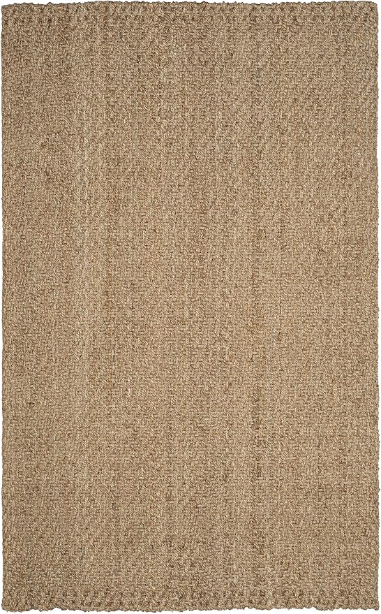 SAFAVIEH Natural Fiber Collection Accent Rug - 4' x 6', Natural & Natural, Handmade Jute, Ideal for High Traffic Areas in Entryway, Living Room, Bedroom (NF181A)