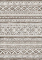 RUGSURE Washable Area Rugs 5' x 7' - 1/6 Thick - Moroccan-Inspired -Stain & Water Resistant Non-Slip - Resistant Rug for Living Room, Bedroom, Nursery, Pet & Child Friendly (Brown)