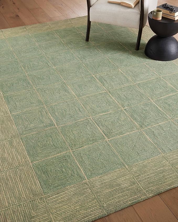 Loloi Chris Loves Julia Francis Collection FRA-02 Green/Natural 2'-6" x 9'-9" Runner Rug