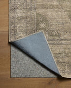 Loloi Amber Lewis Cambria Collection CBR-03 Sand/Olive 2'-6" x 12'-0" Runner Rug Jute, Neutral, Vintage Style, Antique Tone, Living, Bedroom, Dining, Carpet