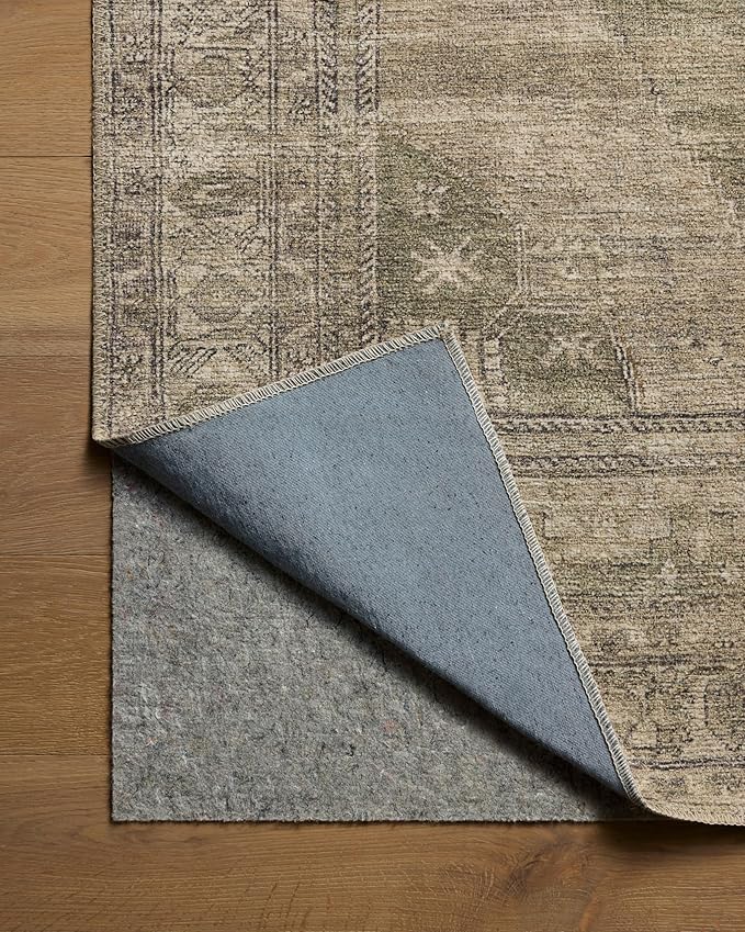 Loloi Amber Lewis Cambria Collection CBR-03 Sand/Olive 7'-6" x 9'-6" Area Rug Jute, Neutral, Vintage Style, Antique Tone, Living, Bedroom, Dining, Carpet