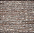 SAFAVIEH Natura Collection Area Rug - 6' Square, Black & Ivory, Handmade Flat Weave Wool & Jute, Ideal for High Traffic Areas in Living Room, Bedroom (NAT349Z)