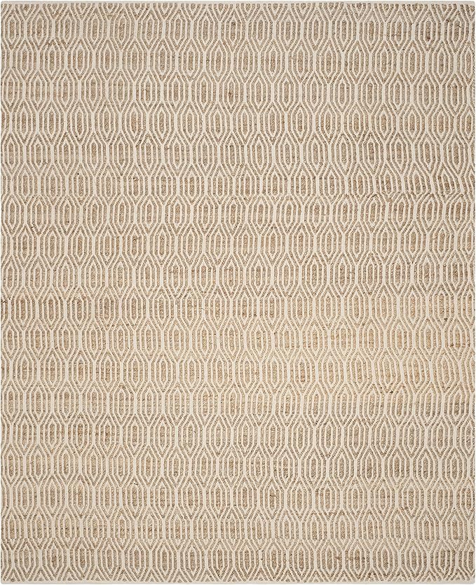 SAFAVIEH Cape Cod Collection Area Rug - 6' x 9', Natural, Handmade Flat Weave Jute, Ideal for High Traffic Areas in Living Room, Bedroom (CAP821I)