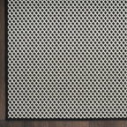 Nourison Home Courtyard Black White 6' x 9' Area Rug - Easy Clean, Non Shedding, Bed Room, Living Room, Dining Room, Kitchen (6' x 9')