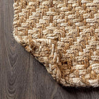 JONATHAN Y Hira Hand Woven Diamond Chunky Jute Natural Indoor Area Rug, 6x9, Bohemian, Transitional, Easy-Cleaning for Living Room, Bedroom, Kitchen, Pet Friendly, Non-Shedding (NFR100A-6)