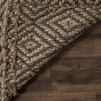 SAFAVIEH Natural Fiber Collection Runner Rug - 2'3" x 8', Natural & Grey, Handmade Jute, Ideal for High Traffic Areas in Living Room, Bedroom (NF181D)