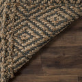 SAFAVIEH Natural Fiber Collection Accent Rug - 3' x 5', Natural & Grey, Handmade Jute, Ideal for High Traffic Areas in Entryway, Living Room, Bedroom (NF181D)