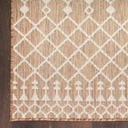 Nourison Home Positano Jute 5' x 7' Area Rug - Easy Clean, Non Shedding, Bed Room, Living Room, Dining Room, Kitchen (5' x 7')