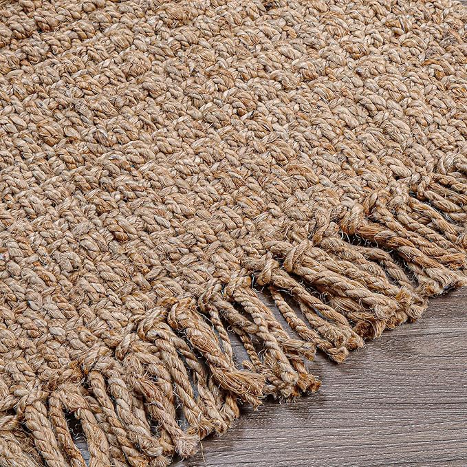 Hausattire Hand Woven Jute Runner Rug 22"x72" - Natural, Reversible Farmhouse Boho Rustic Area Runner Rugs for Hallway, Kitchen, Living Room, Bedroom | 6 Feet Long Decorative Floor Rugs
